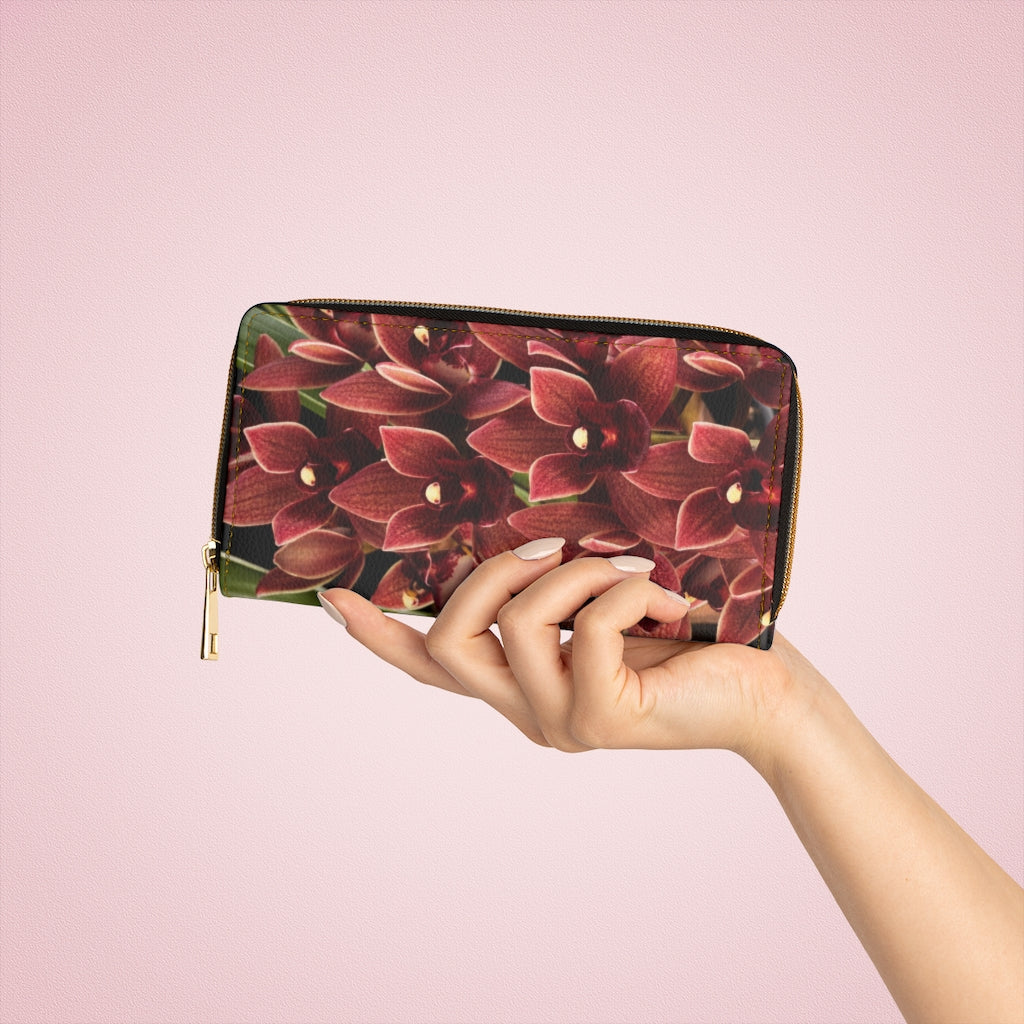 Cymbidium Zipper Wallet