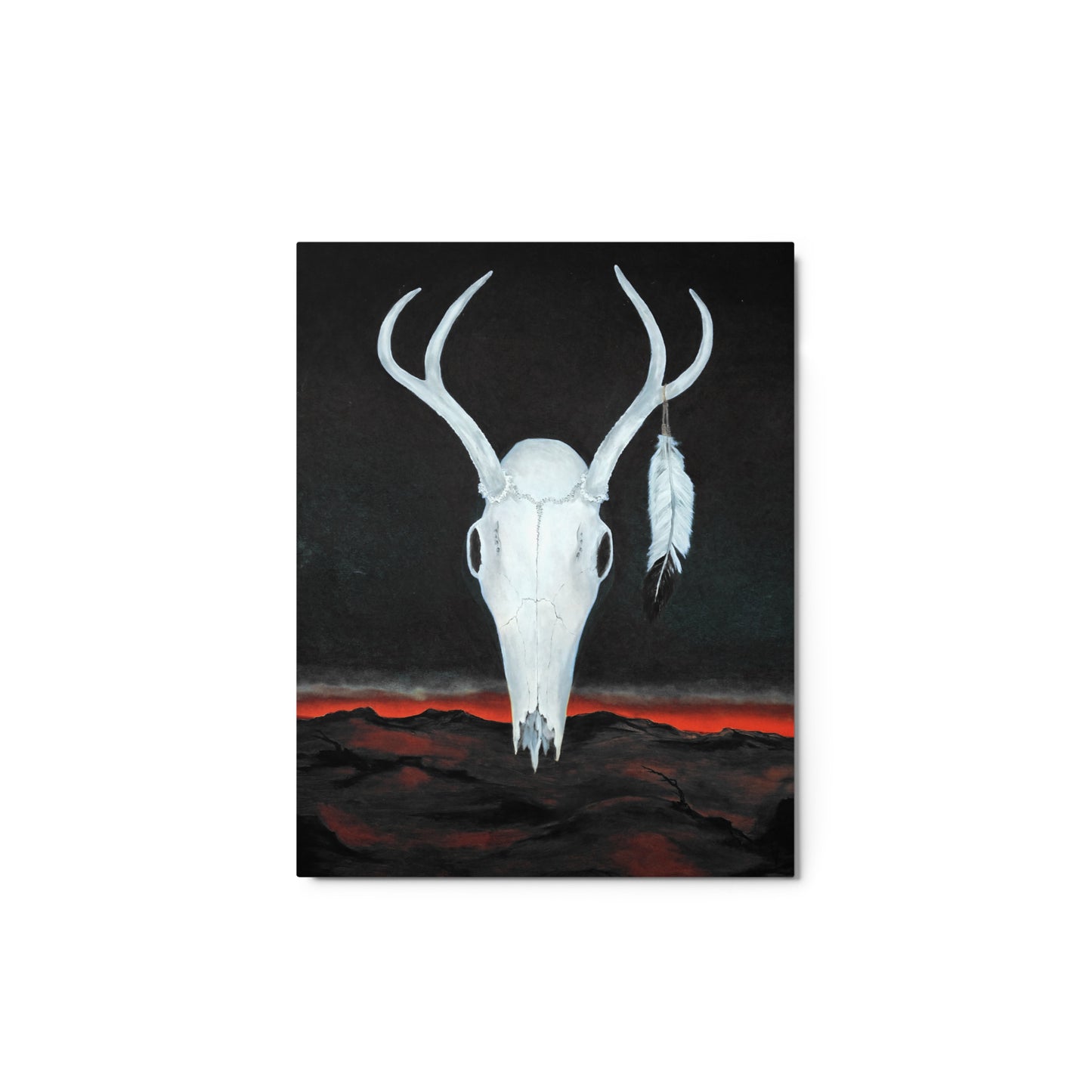 Dessert Apocalypse Deer Skull Metal prints