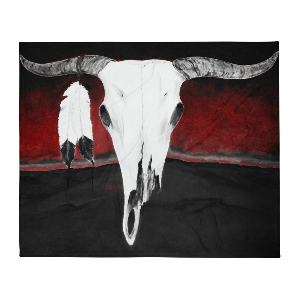 Dessert apocalypse cow skull Blanket - Plantywoo original