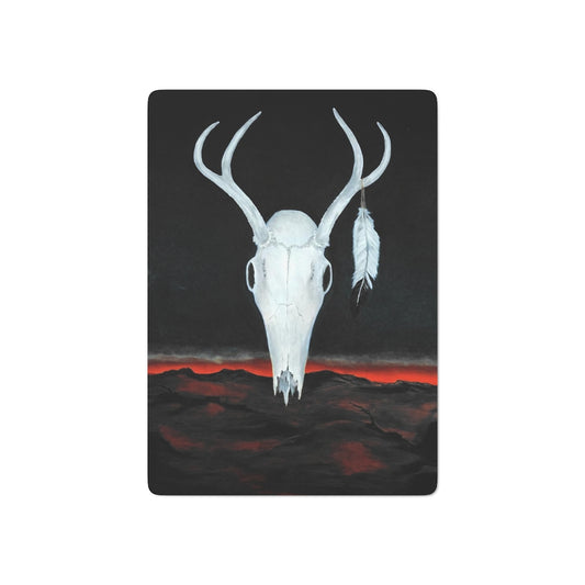 Desert Apocalypse Deer Skull Custom Poker Cards